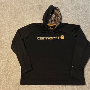 Carhartt Black Hoodie with Gold Logo